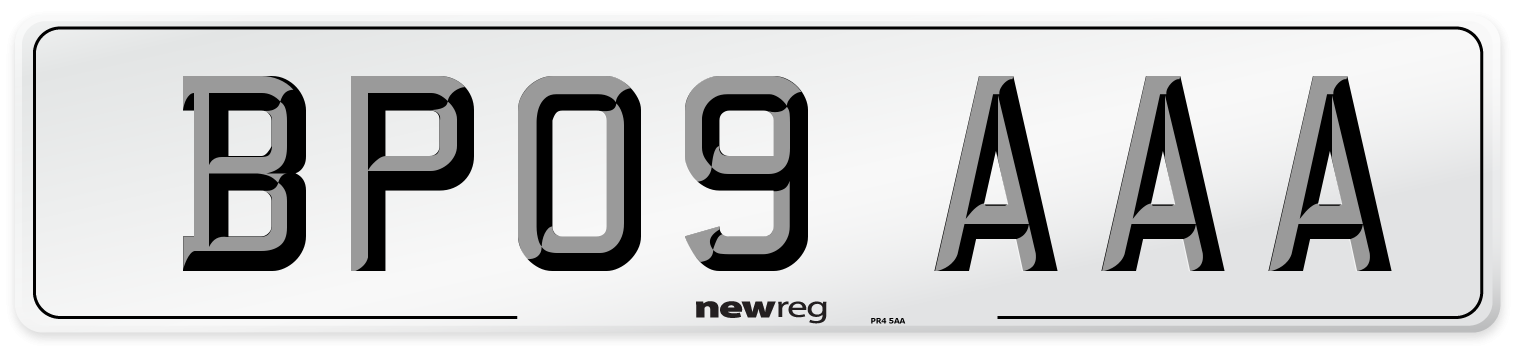 BP09 AAA Number Plate from New Reg